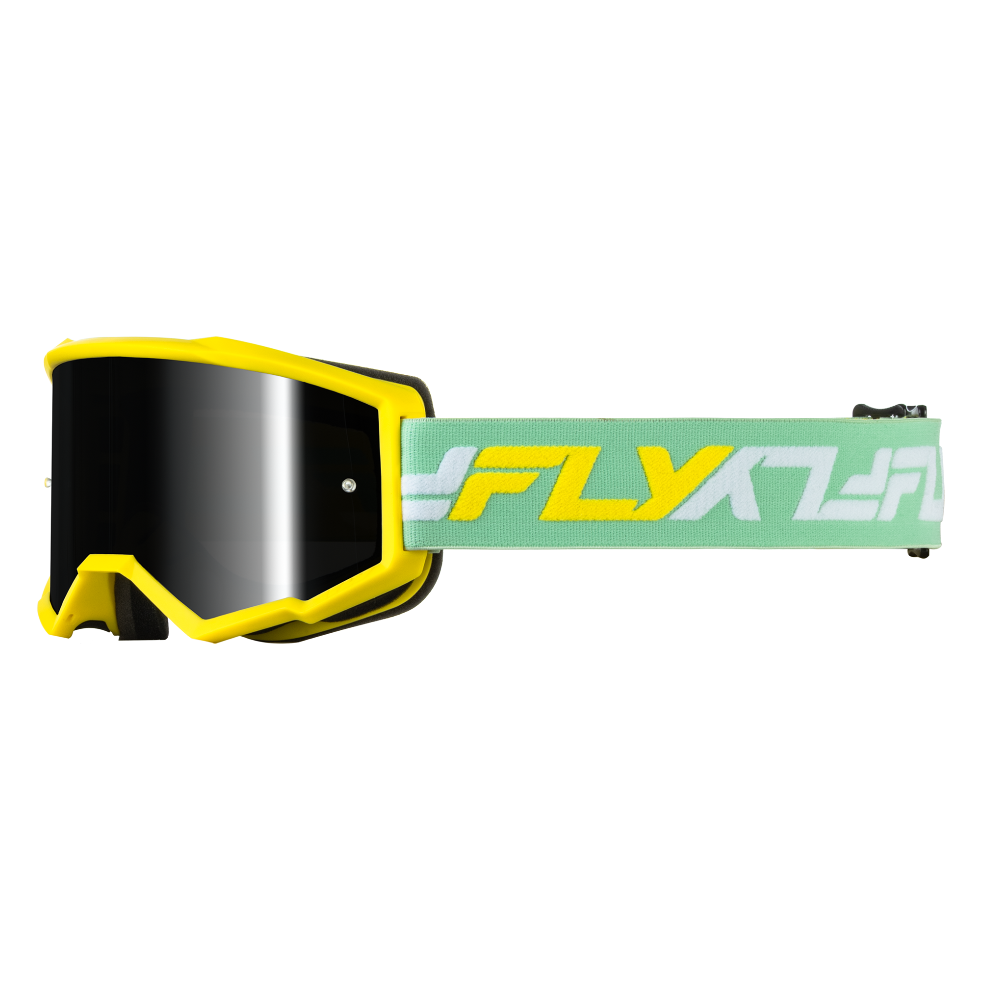 Fly Racing Zone Goggle (Yellow/Green), with Black Mirror/Smoke Lens 600381YEL