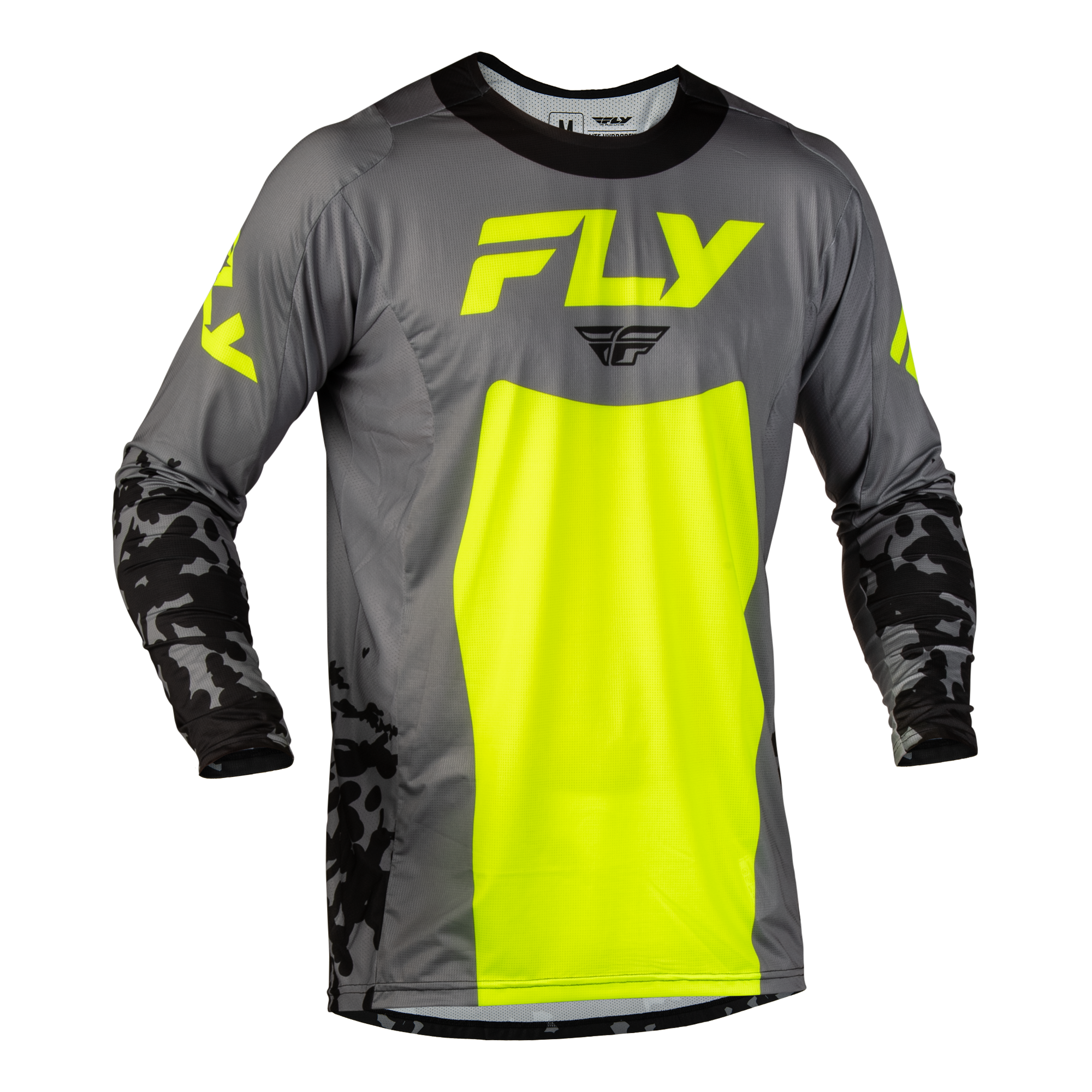 Fly Racing Lite Flake Jersey (Grey/Hi-Vis/Black), Size Medium 600389GRY-M