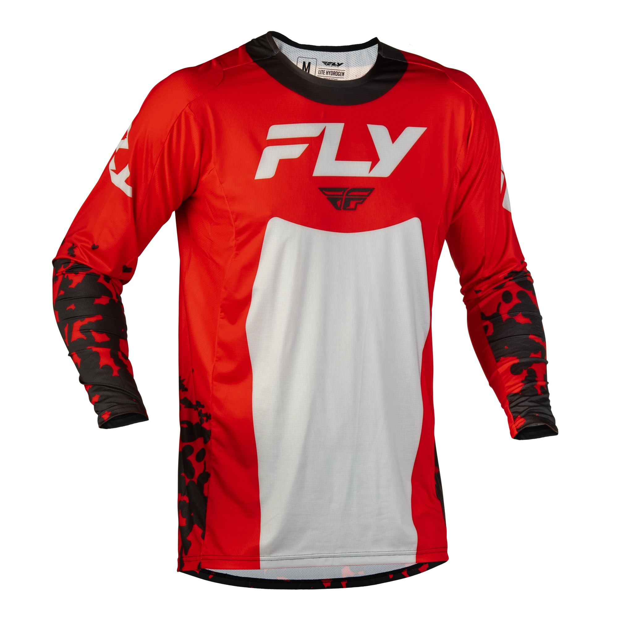 Fly Racing Lite Flake Jersey (Red/Grey/Black), Size Large 600389RED-L