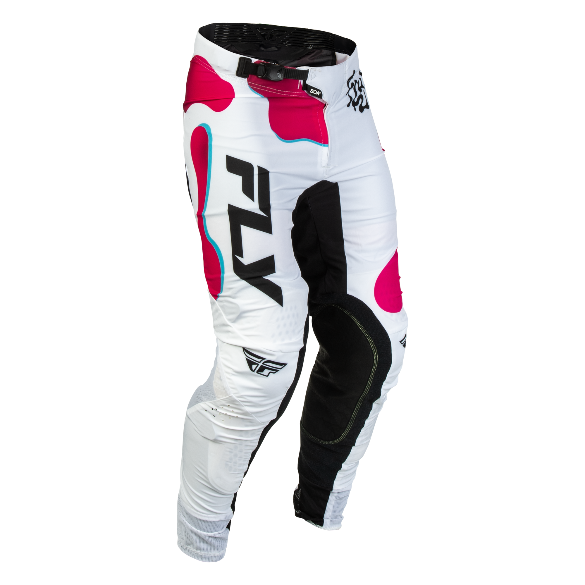 Fly Racing Lite Vibe Pants (White/Pink/Blue), Size 34 600392WHI-34