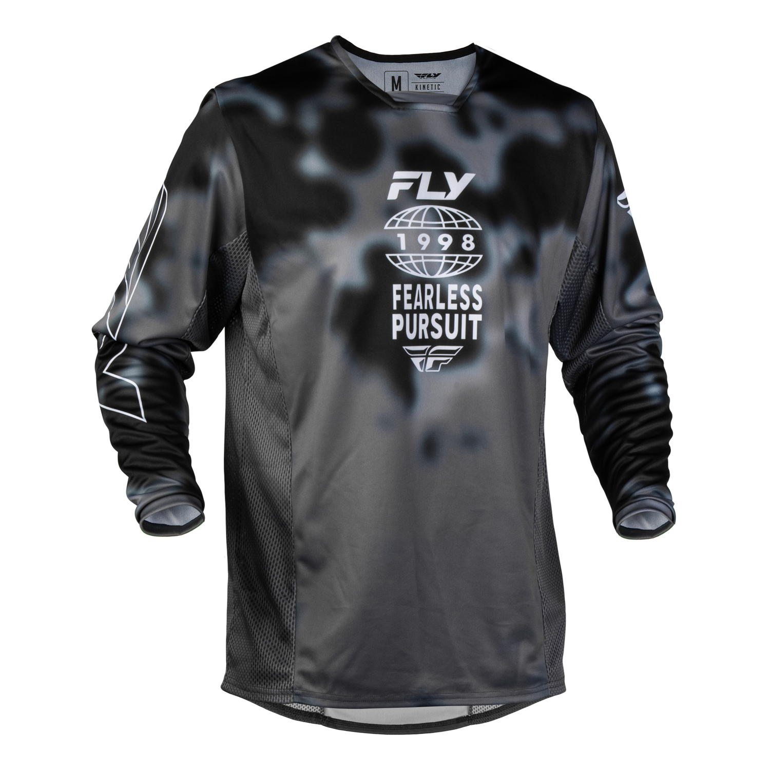 Fly Racing Kinetic Blur Jersey (Black/Grey), Size Small 600395GRY-S