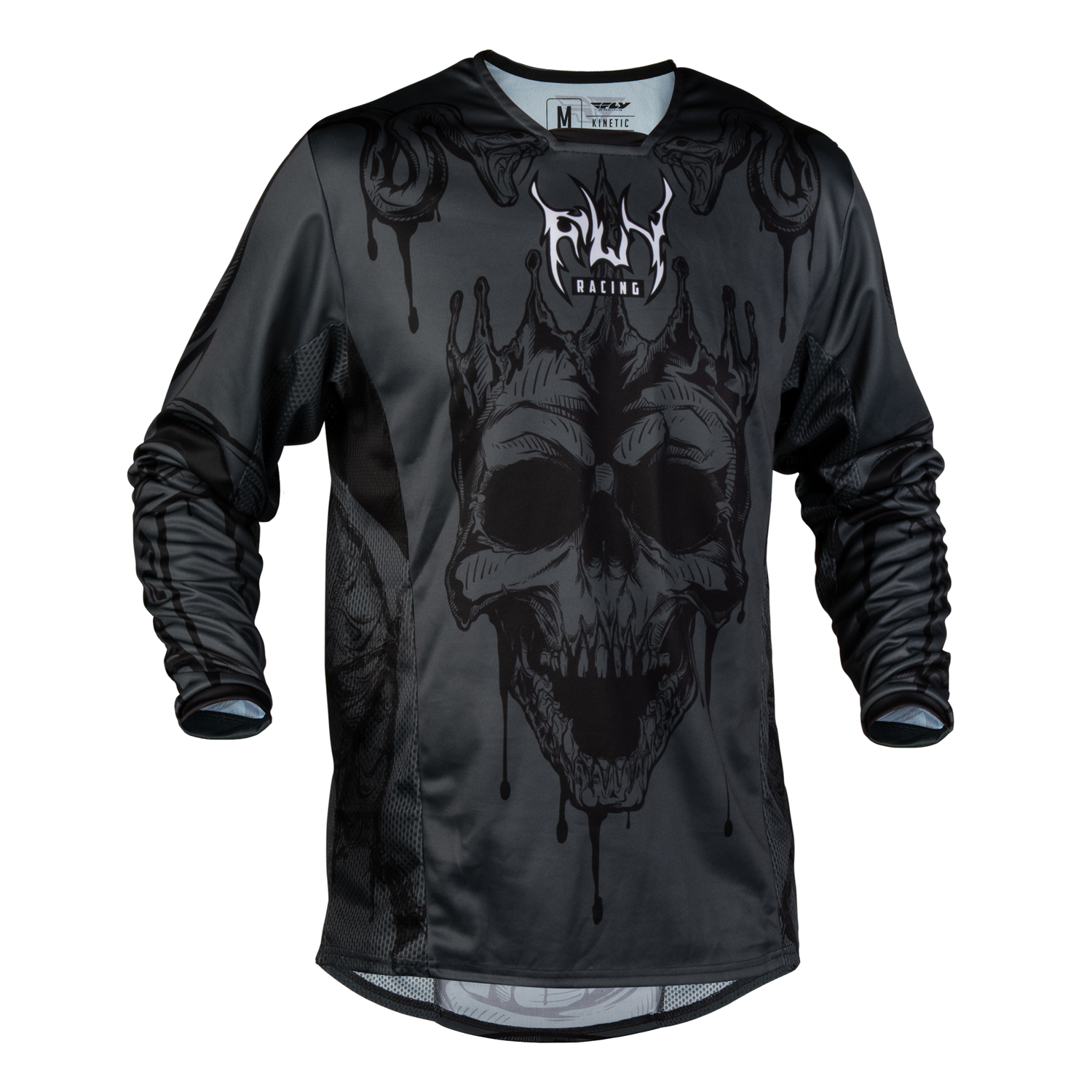 Fly Racing Kinetic Dark Series Jersey (Grey/Black), Size Large 600401GRY-L