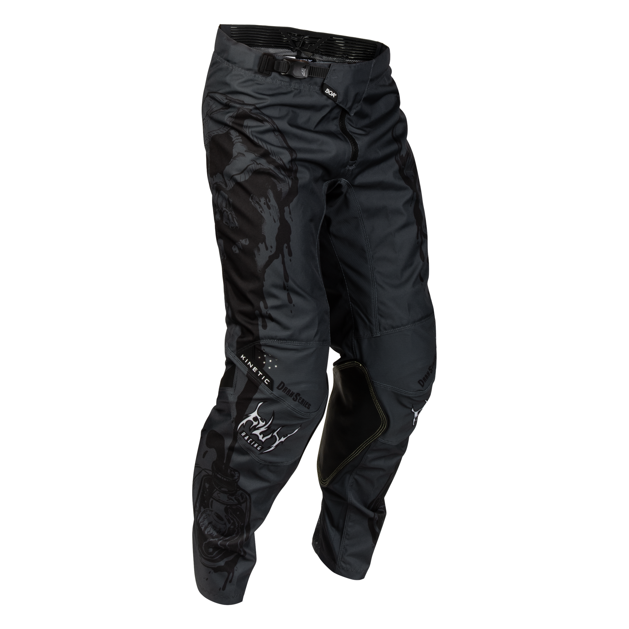 Fly Racing Kinetic Dark Series Pants (Grey/Black), Size 28 600402GRY-28