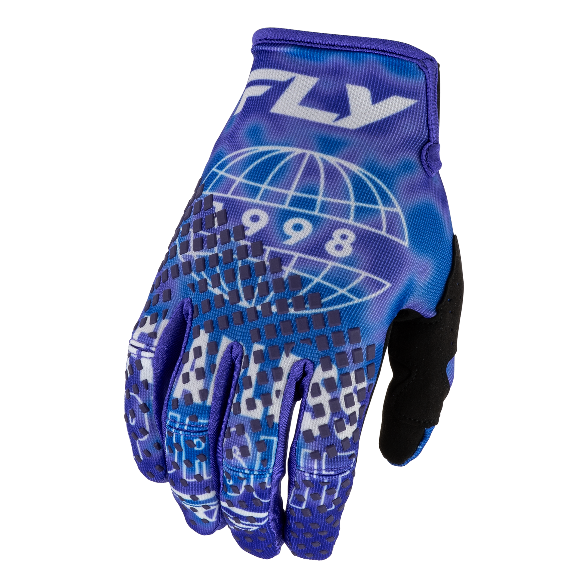 Fly Racing Kinetic Blur Gloves (Blue/Navy), Size Small 600415BLU-S