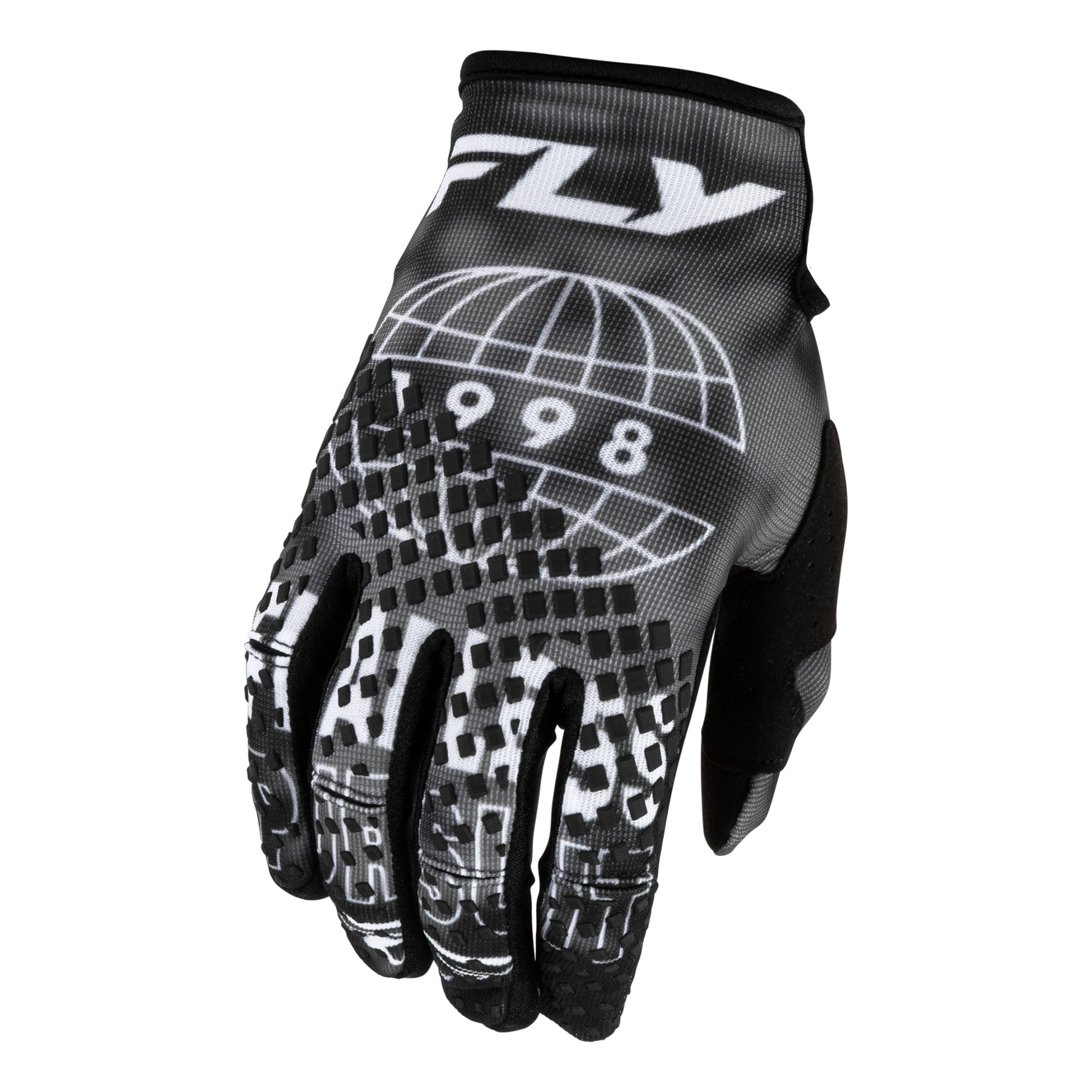Fly Racing Kinetic Blur Gloves (Black/Grey), Size Small 600415GRY-S