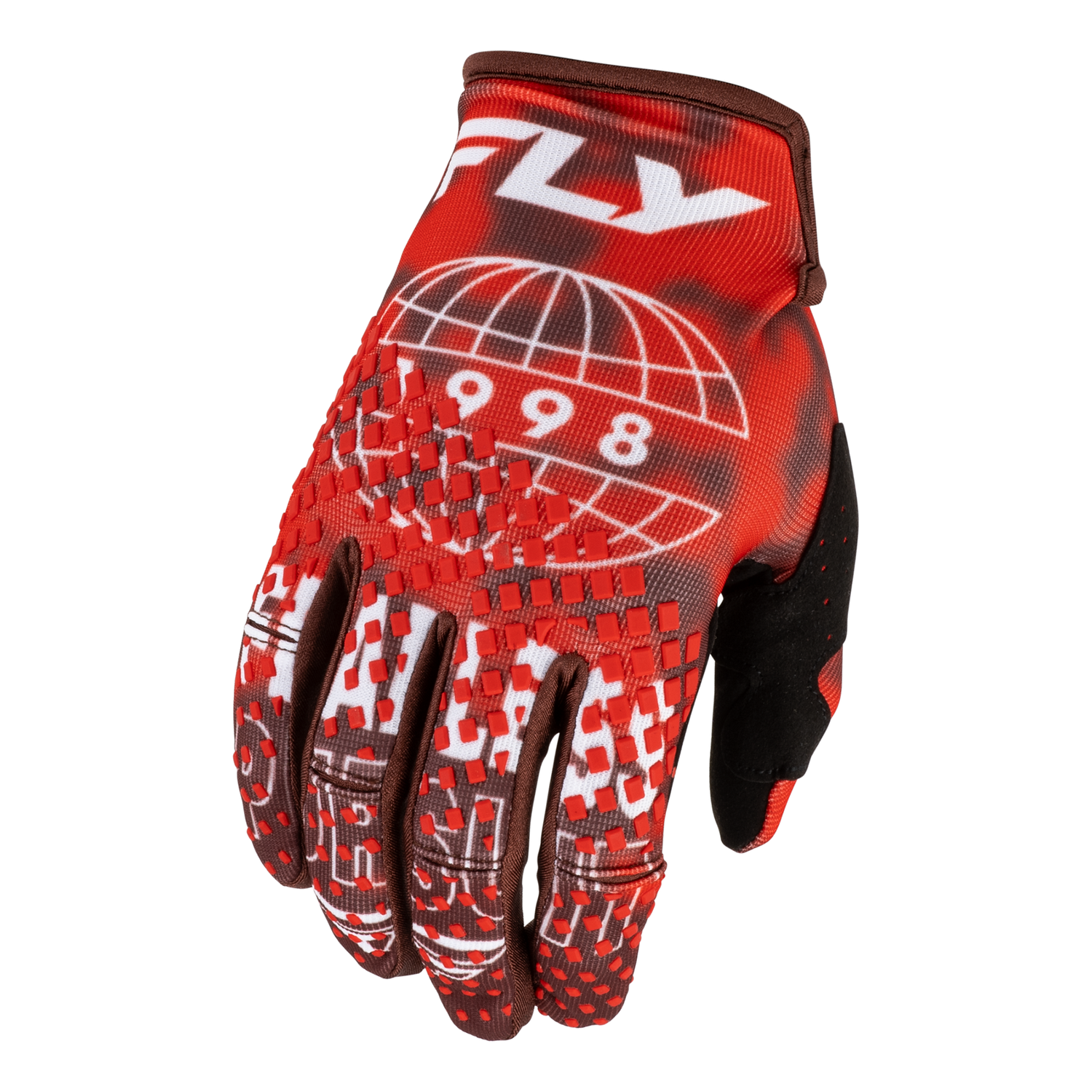 Fly Racing Kinetic Blur Gloves (Red/Maroon), Size XLarge 600415RED-XL