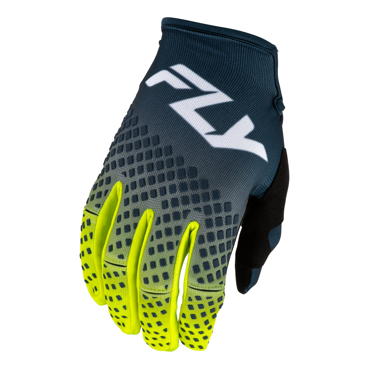 Fly Racing Kinetic Fade Gloves (Navy/Hi-Vis/White), Size Medium 600416F.YEL-M