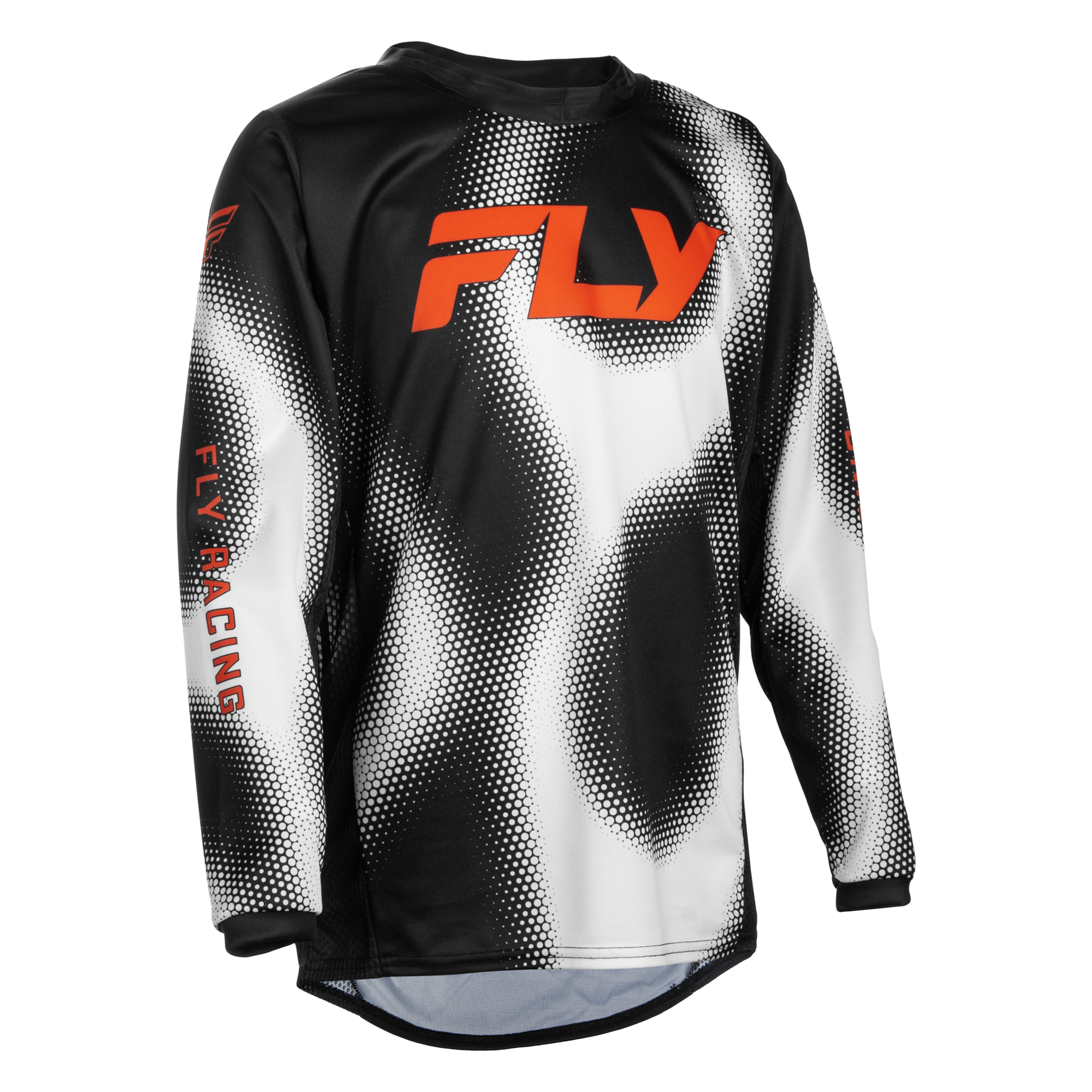 Fly Racing Youth Kinetic Torch Jersey (Black/White/Orange), Size Youth Small 600426BLK-YS