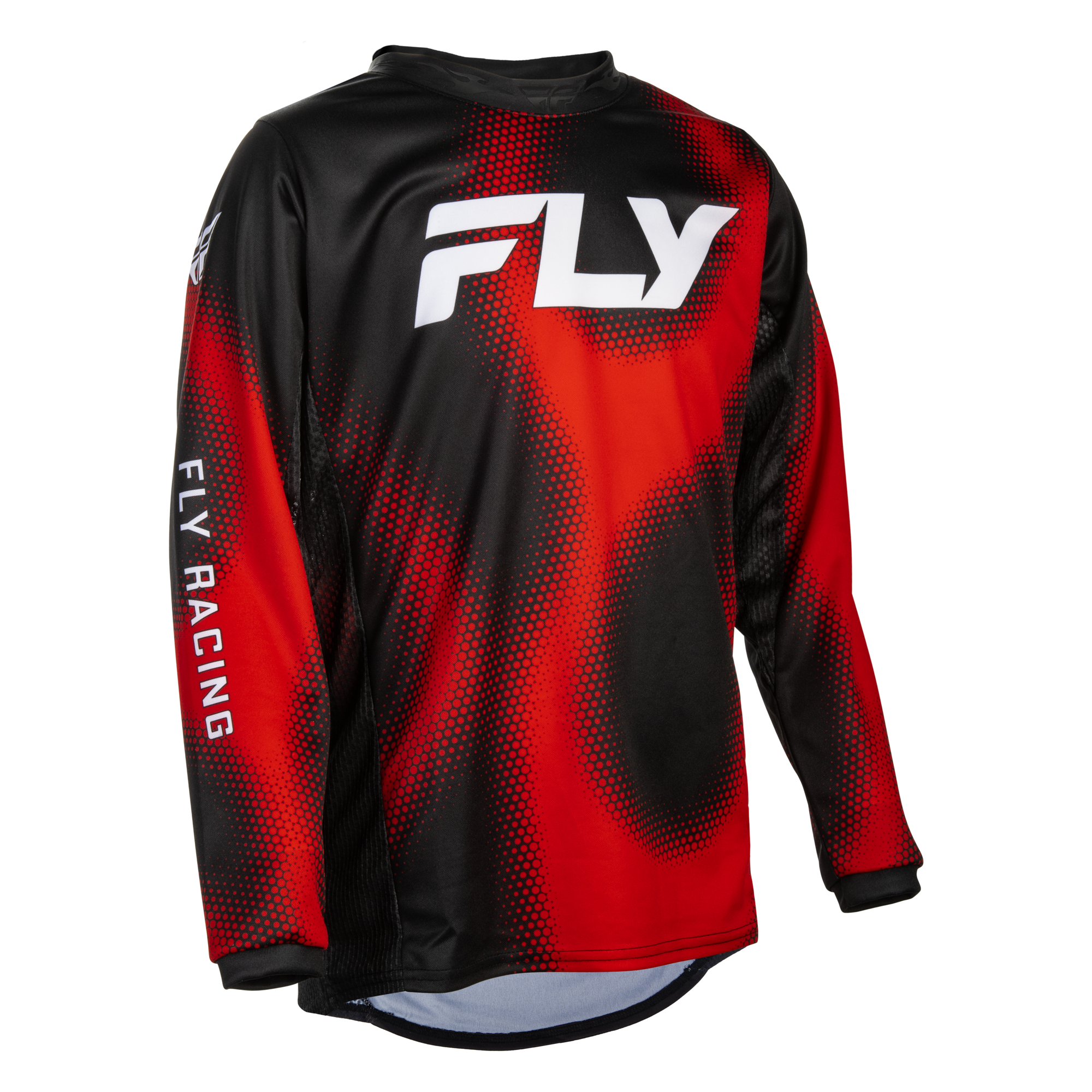 Fly Racing Youth Kinetic Torch Jersey (Black/Red/White), Size Youth Small 600426RED-YS