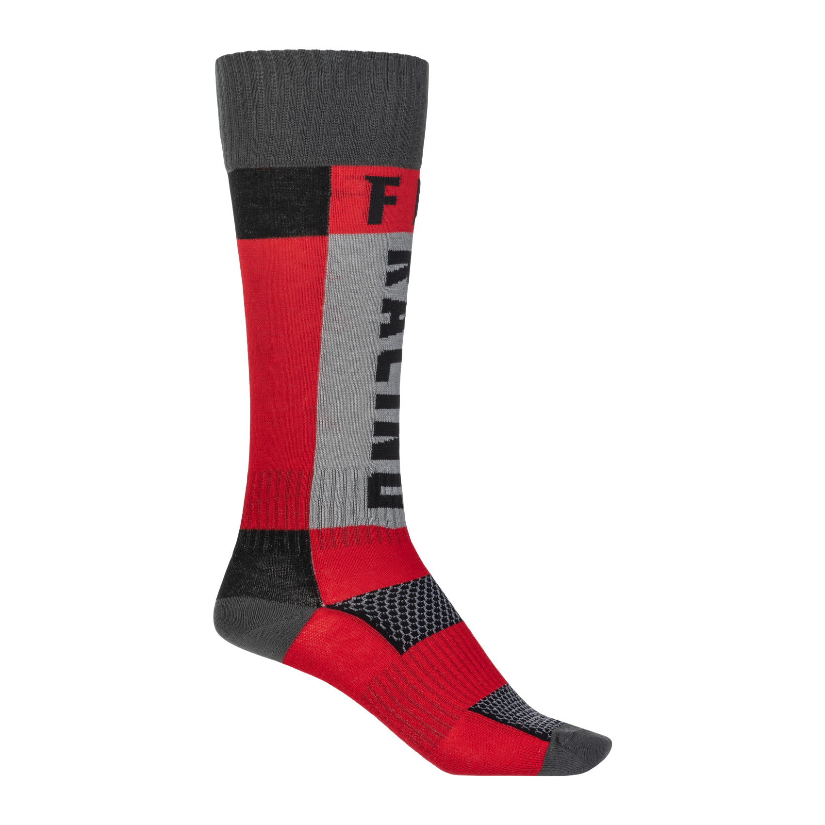 Fly Racing MX Sock Thick (Red/Grey), Size Large/XLarge 600436RED-L/XL