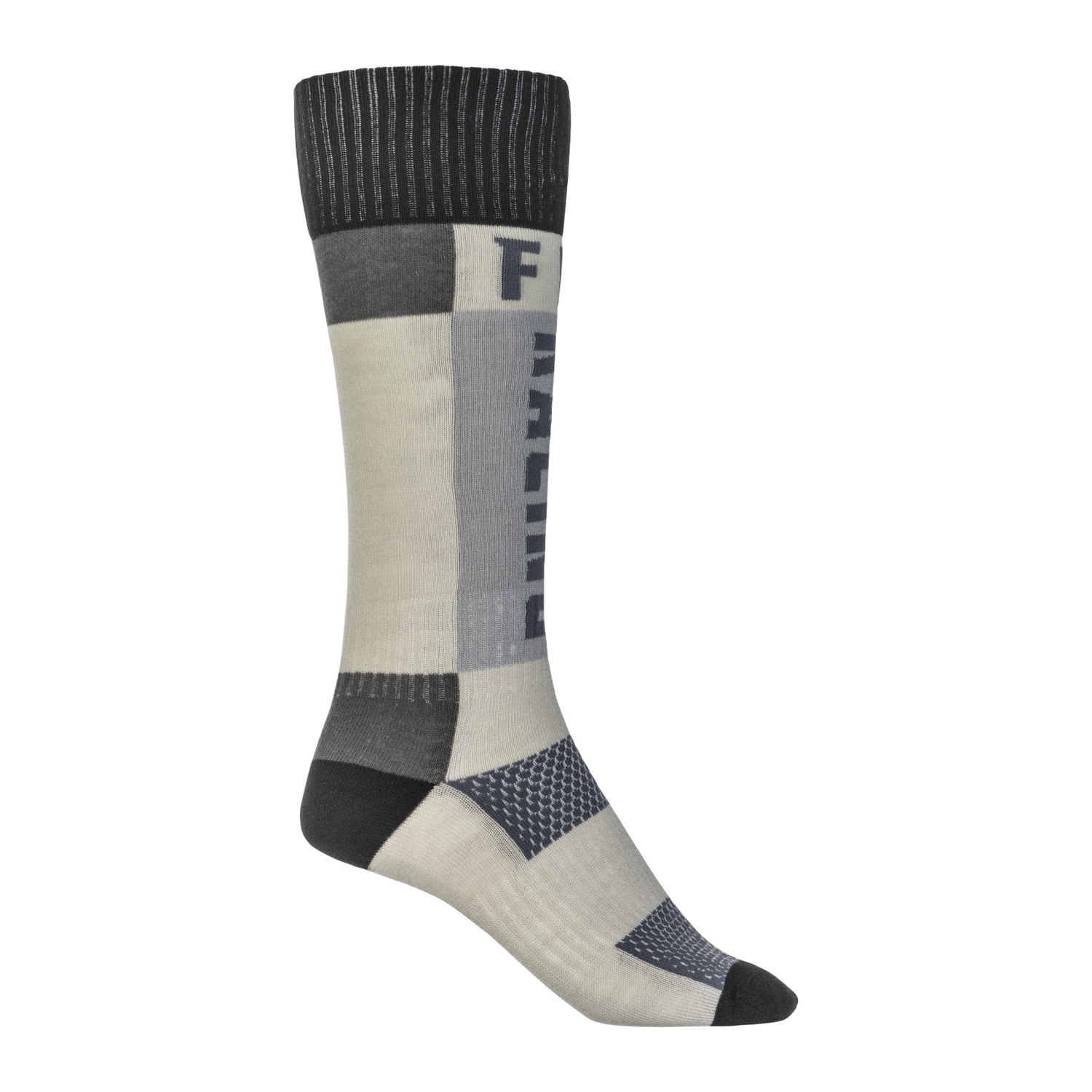 Fly Racing Youth MX Sock Thick (Grey/Black) 600438GRY-ONE