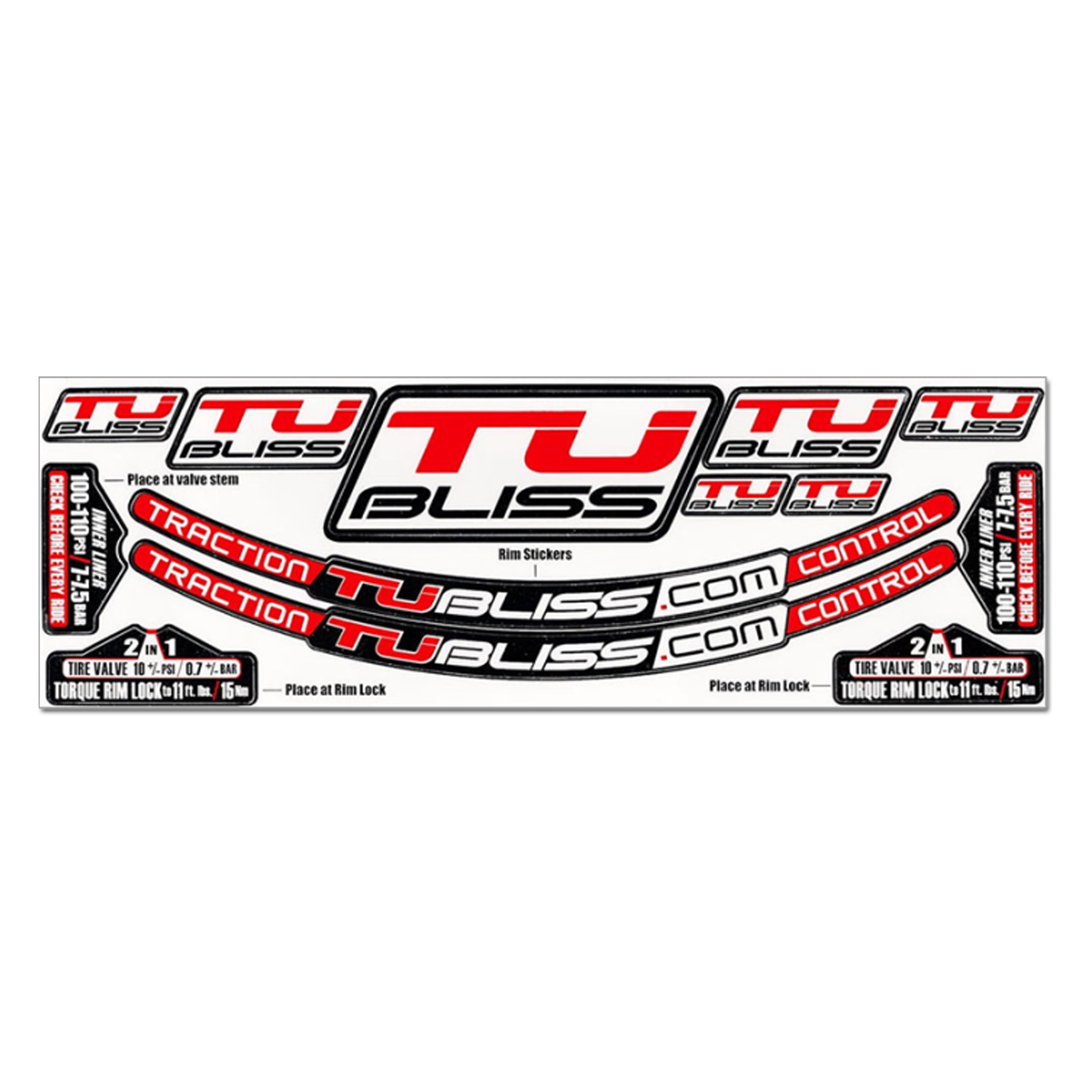 TUbliss Tubliss Rep. Rim Sticker, 999-tubrimsticker, Replacement, Pinch Puncture Proof