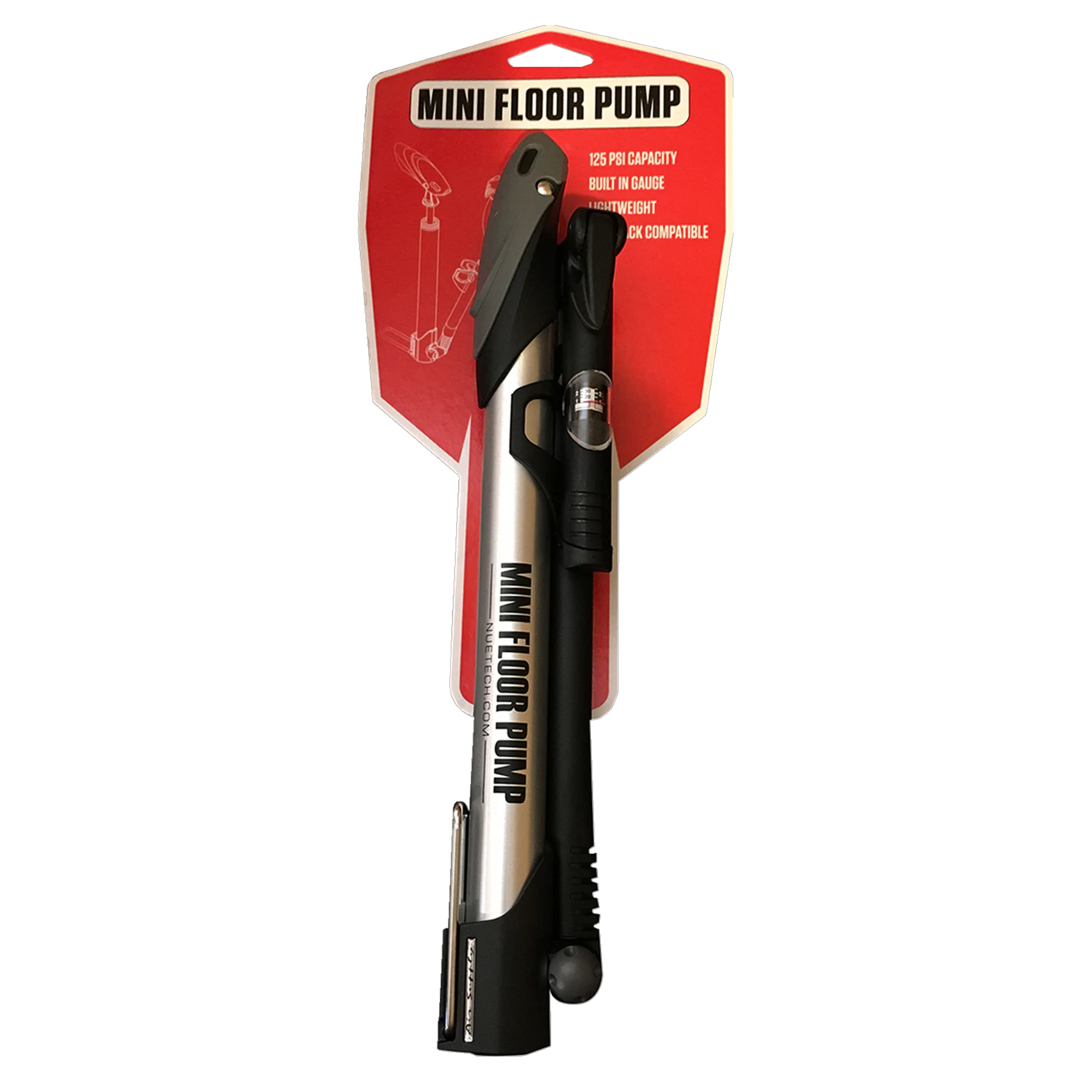 TUbliss Tubliss Mini Floor Pump, 999-tubmfp, Pinch Puncture Proof