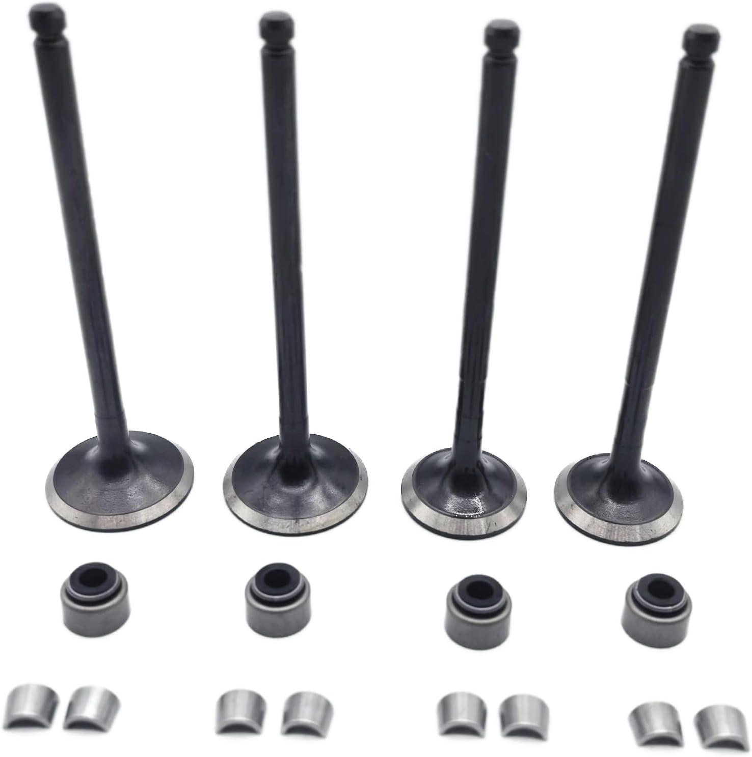 Dirt Racing Exhaust Valves Inlet Intake Stem Kit Set 2003-2007 Polaris Ranger Predator Outlaw 500