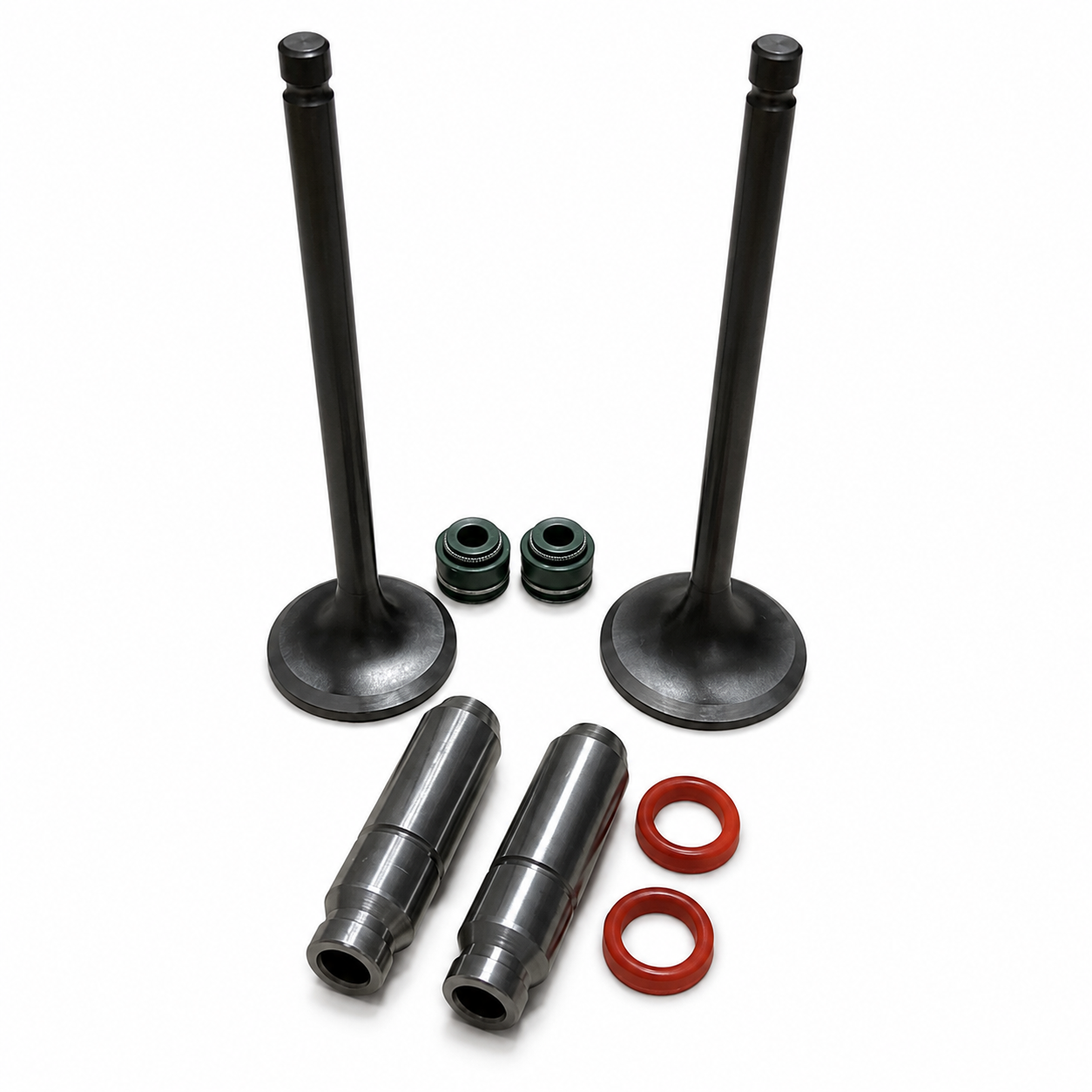 Dirt Racing Valve Set Intake Exhaust & Valve Seals + Guides Suzuki Gn Gz Gs DR125 12911-04B00 12912-24400