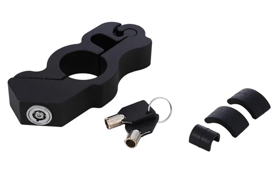 Dirt Racing Cnc Aluminium Handlebar Grip Lever Lock - Black- Anti Theft Safety Device