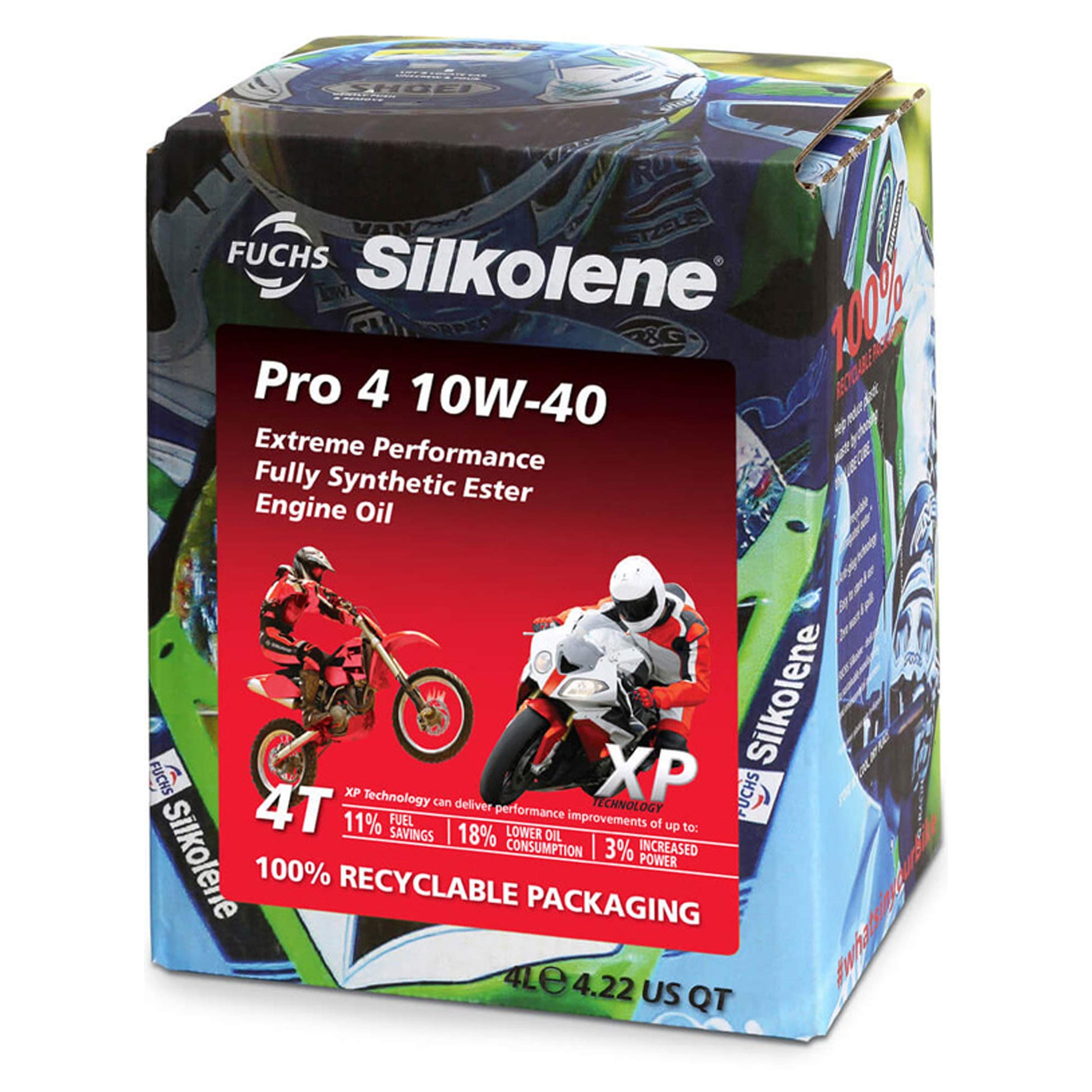 Silkolene Oil 4lt Pro-4 XP 10/40wt Silkolene, Silkolene 601449833, 602013675