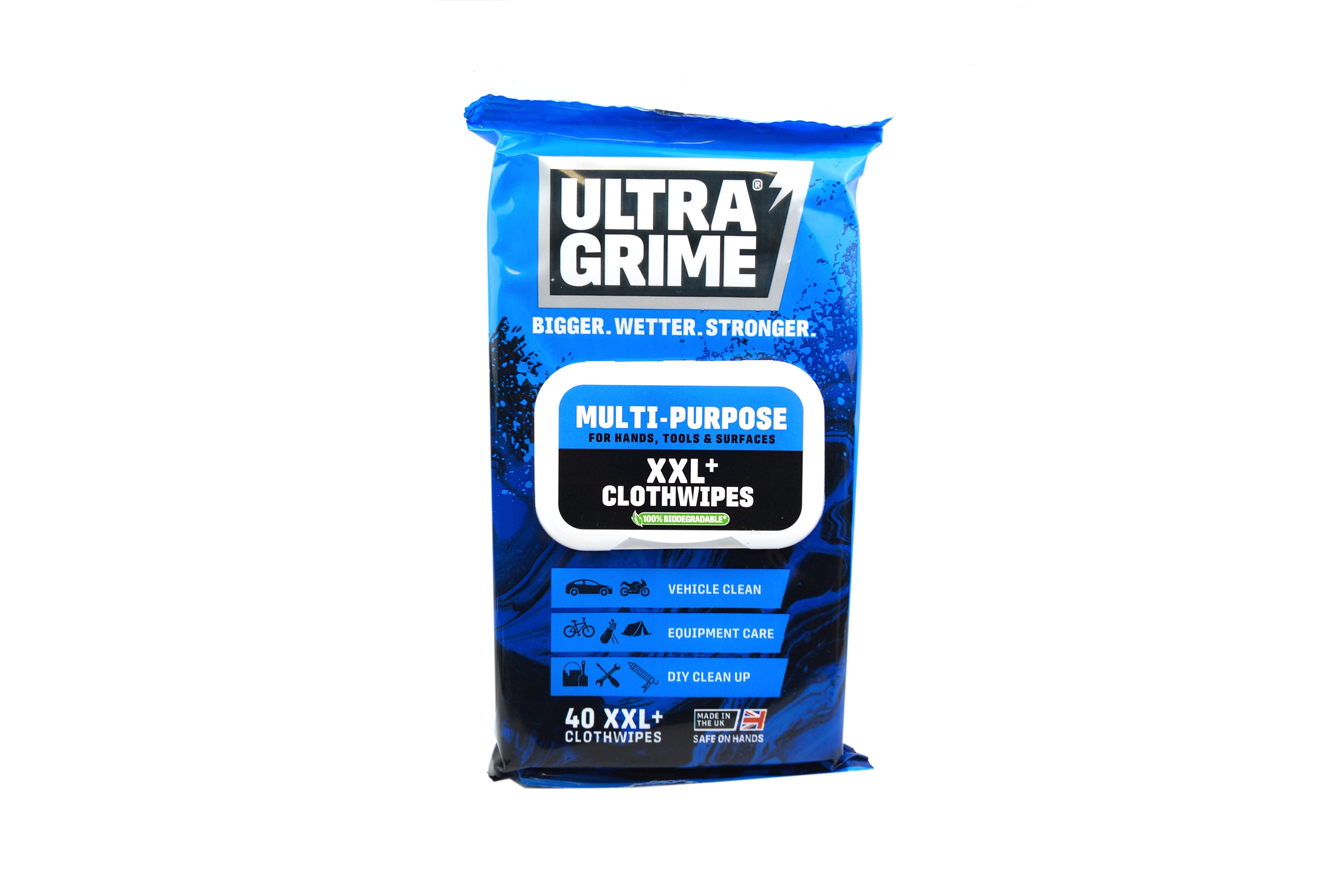 Dirt Racing Ultragrime Wipes 40PK Xxl, Multi-purpose Original Clothwipes 40PK, 2931138CM X 25CM Hand Wipes
