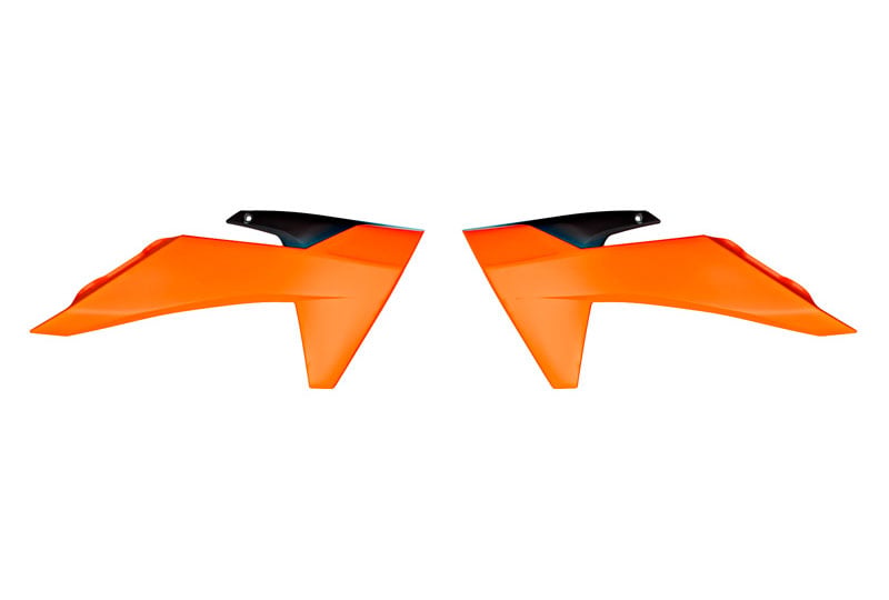 Rtech Plastics Radiator Scoops 2024-2025 KTM SX 50, Orange/black Rtech R-cvKTMarnr150