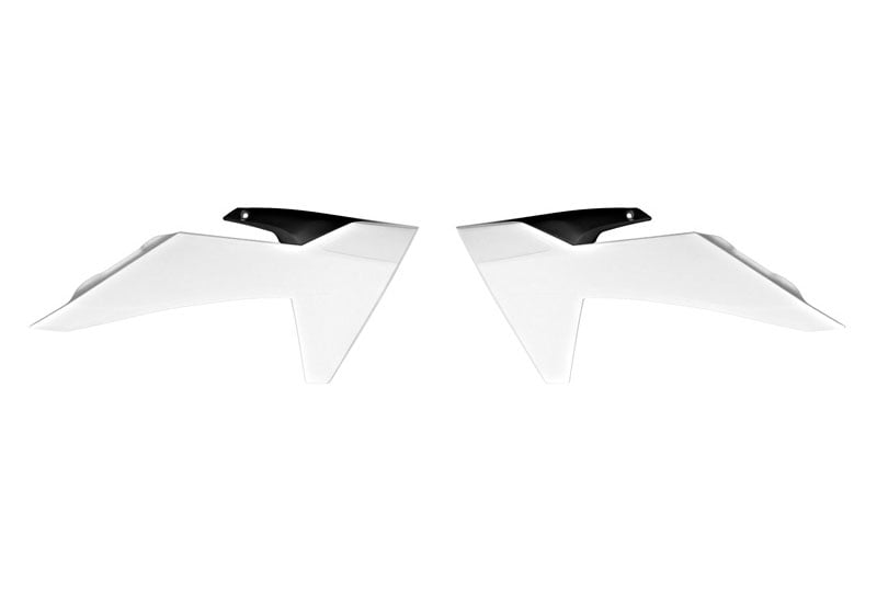 Rtech Plastics Radiator Scoops 2024-2025 KTM SX 50, White/black Rtech R-cvKTMbnnr150