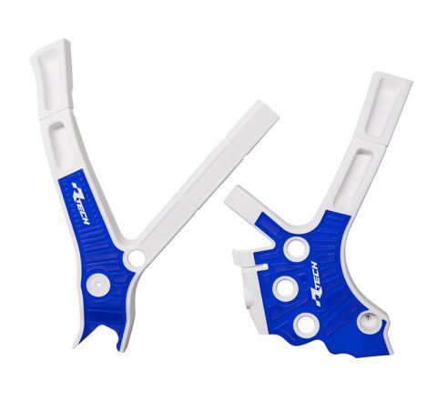 Rtech Plastics Grippy Frame Guard 05-25 YZ 125/250 White/blue, R-tech R-prtyz0bnbl2, Fantic Xe/xx 125/250/300 2021-24