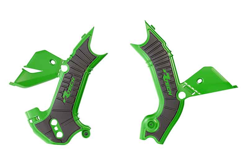Rtech Plastics Grippy Frame Guard Kawasaki KX450/x 2024-2025 Green/black, R-tech R-prtkx0venr1