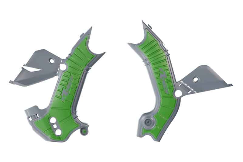 Rtech Plastics Grippy Frame Guard Kawasaki KX450/x 2024-2025 Grey/green, R-tech R-prtkx0grve1