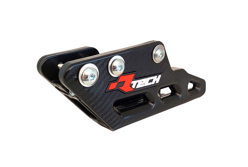 Rtech Plastics Monoblock R2.0 Worx Chain Guide, R-cruyzfnr0023, Yamaha/fantic, Black Wear Pad