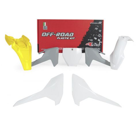 Rtech Plastics Plastic Kit/5 17-23 TC65, White/grey/hsq Lemon Yellow, Rtech R-kithsq-oem-565