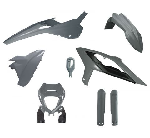 Rtech Plastics Plastic Kit/6 2023-24 Beta RR125-480 Quantum Grey, Rtech R-kitbet-gr0-623
