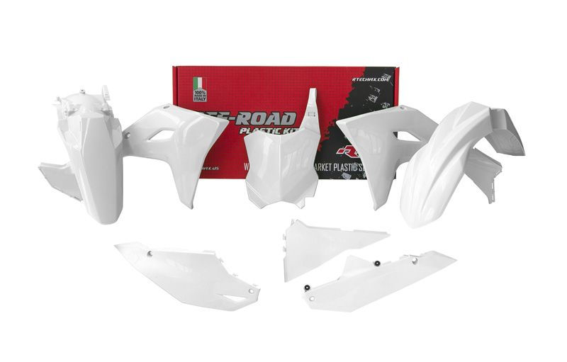 Rtech Plastics Plastic Kit/5 2024-2025 Kawasaki KX450 White, Rtech R-kitkxf-bn0-524