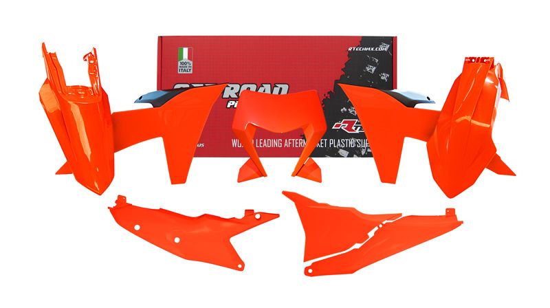 Rtech Plastics Plastic Kit/6 2024-2025 KTM EXC, EXC-f Neon Orange, Rtech R-kitKTM-an0-624