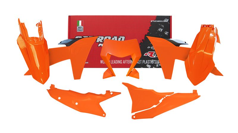 Rtech Plastics Plastic Kit/6 2024-2025 KTM EXC, EXC-f Orange/black, Rtech R-kitKTM-ar0-624