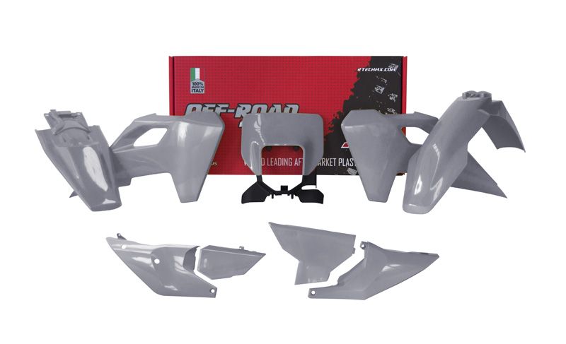 Rtech Plastics Plastic Kit/7 2024 Husqvarna TE/FE Quantum Grey, Rtech R-kithsq-gr0-724