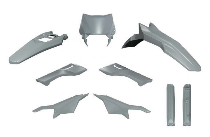 Rtech Plastics Plastic Kit 6PCS Surron Ultra Bee 23-24, Quantum Grey, Rtech R-KITSUR-GR0-624