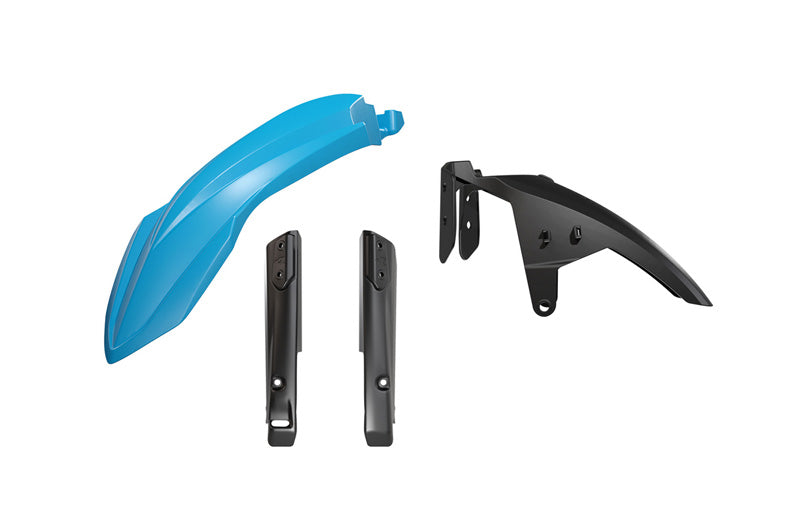 Rtech Plastics Front Fender & Fork Guard Kit 3pcs Yamaha T7 700 R-tech Light Blue & Black R-kitt7f-az0-024