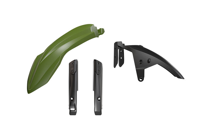 Rtech Plastics Front Fender & Fork Guard Kit 3pcs Yamaha T7 700 R-tech Navy Green & Black R-kitt7f-vn0-024