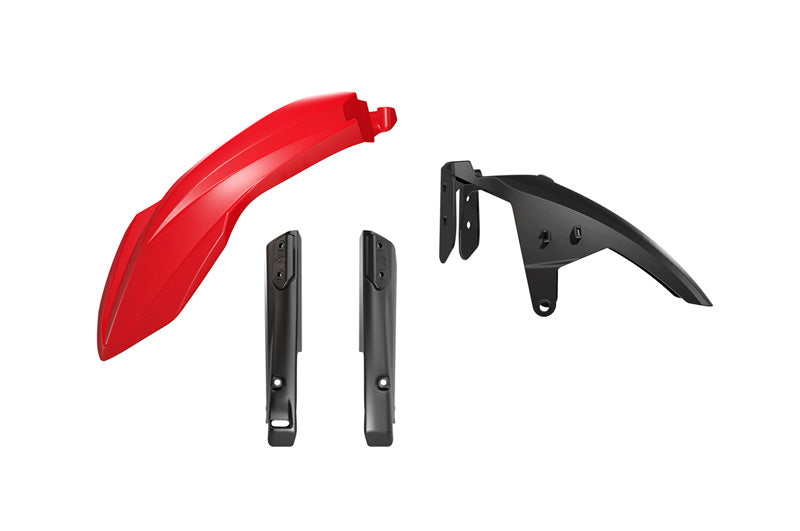 Rtech Plastics Front Fender & Fork Guard Kit 3pcs Yamaha T7 700 R-tech Red & Black R-kitt7f-rs0-024