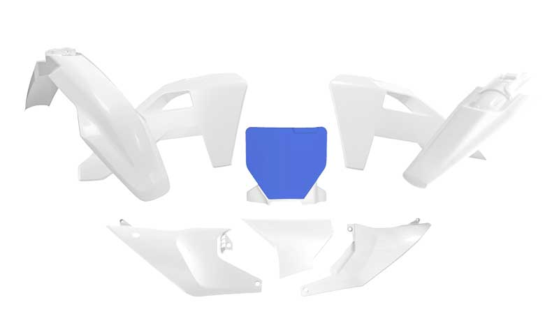 R-Tech Plastic Kit White/HSQ Blue / OEM Style for Husqvarna TC 125 2025-2026 Husqvarna TC 250 2025-2026 Husqvarna FC 250