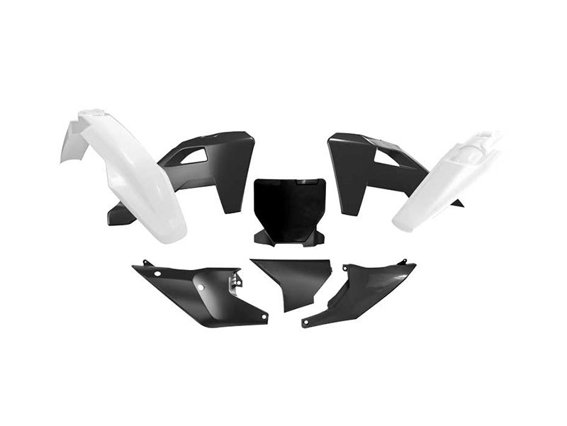 Rtech Plastics Plastic Kit 6pcs Husqvarna TC/FC/TX/FX 2025, R-tech R-kithsq-nr1-525 Black White