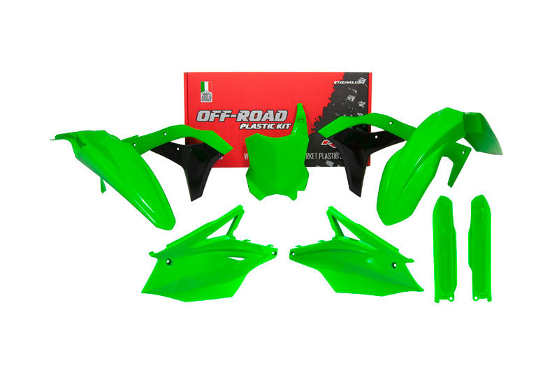 Rtech Plastics Plastic Kit/6 17-19 KX250F, N/green Rtech R-kitkxf-vf0-519