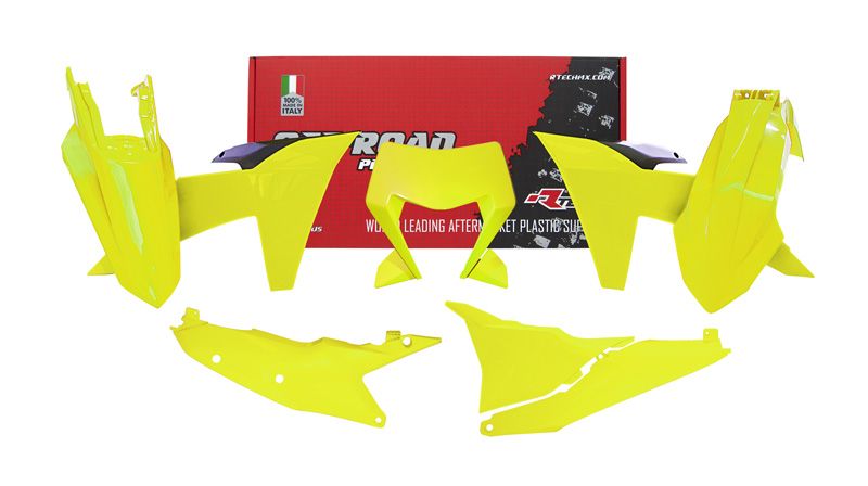 Rtech Plastics Plastic Kit/6 2024-2025 KTM EXC, EXC-f Neon Yellow, Rtech R-kitKTM-gf0-624