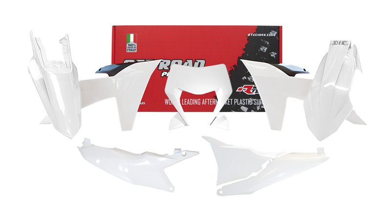 Rtech Plastics Plastic Kit/6 2024-2025 KTM EXC, EXC-f White/black, Rtech R-kitKTM-bn0-624