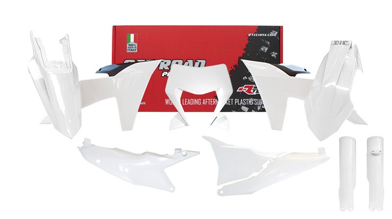 Rtech Plastics Plastic Kit/7 2024-2025 KTM EXC, EXC-f White/black, Rtech R-kitKTM-bn0-704
