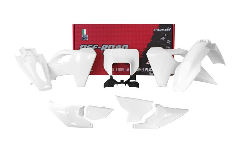 Rtech Plastics Plastic Kit/7 2024 Husqvarna TE/FE White, Rtech R-kithsq-bn0-724