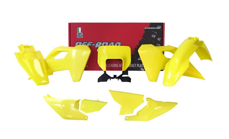 Rtech Plastics Plastic Kit/7 2024 Husqvarna TE/FE Yellow, Rtech R-kithsq-gq0-724