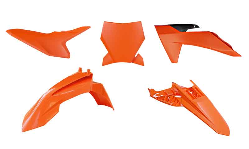 Rtech Plastics Plastic Kit 2024-2025 KTM 50 SX Orange/black, Rtech R-kitKTM-ar0-150