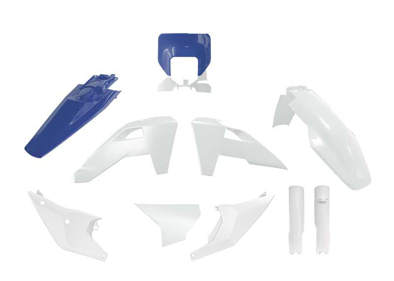 R-Tech Plastic Kit White/HSQ Blue / OEM for 2026 Husqvarna TE/FE 75-K5559.7.OEM_26