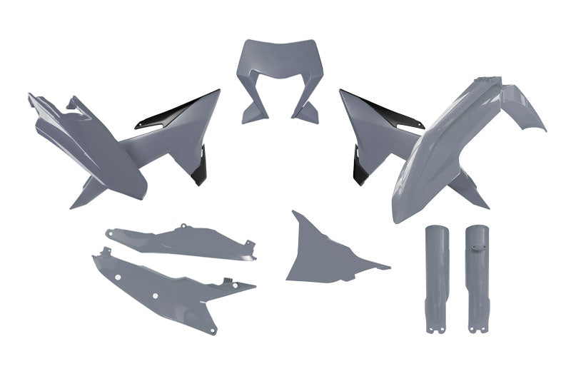 R-Tech Plastic Kit Quantum Grey / Grey/Black for 2026 KTM EXC, EXC-F, /Black 75-K5560.7.QG