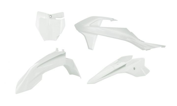 Rtech Plastics Plastic Kit/4 White, KTM 50 SX 2016-23, SX-e 20-24, Rtech R-kitKTM-bn0-050